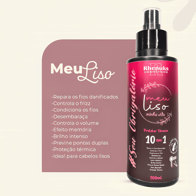 Meu Liso Spray – Liso, leve e sem frizz desde a primeira aplicação.